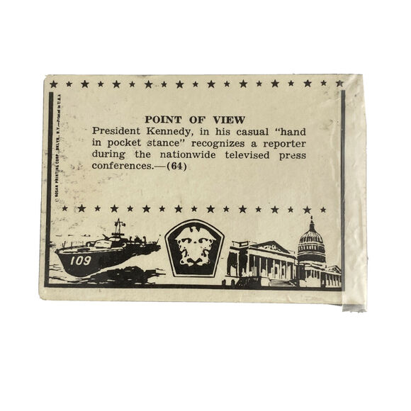 1963 ROSAN JOHN F. KENNEDY #64 POINT OF VIEW - Picture 2 of 2